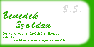 benedek szoldan business card